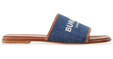 burberry womens slides|burberry denim slides.